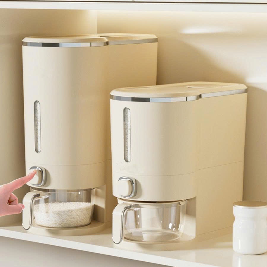 Thùng Đựng Gạo Thông Minh Chống Ẩm BUNA, Chống Mọt Lấy Gạo Tự Động Ngăn Côn Trùng 5kg/10kg.