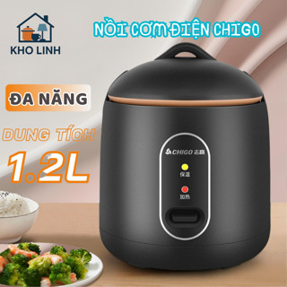Nồi Cơm Điện Mini Tráng Chống Dính CHIGO, Nấu Hầm Súp Cháo Đa Năng, Dung Tích 1,2L phù hợp cho 2 ng