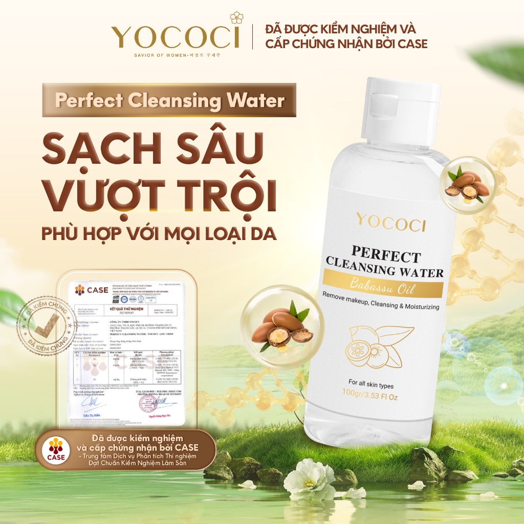 Nước Tẩy Trang Yococi Perfect Cleansing Water 100g – Làm Sạch Dịu Nhẹ, Cấp Ẩm, Dưỡng Da Khỏe Mạnh