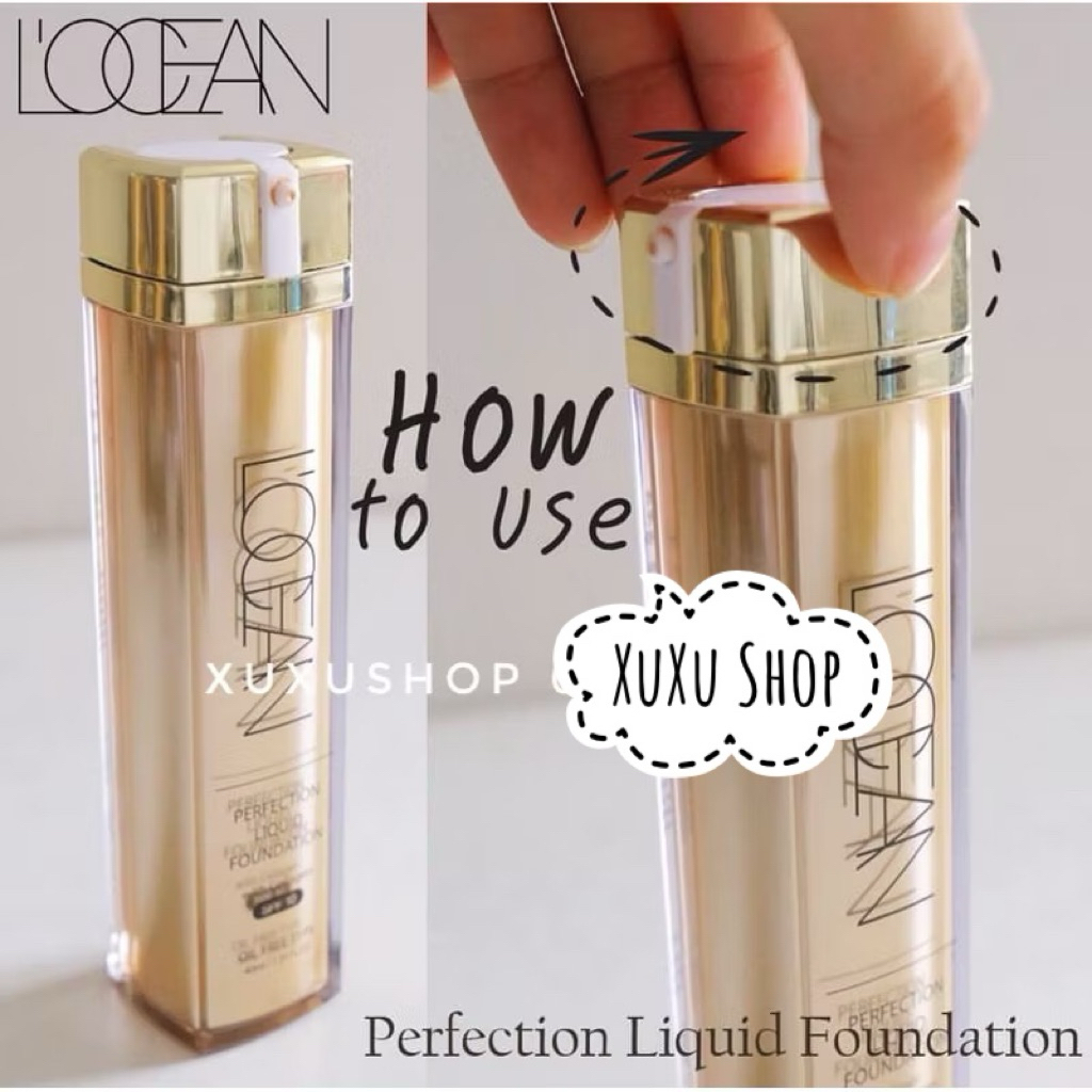 Kem Lót Nền Locean Trang Điểm Collagen - SPF10 - Perfection Liquid Foundation With Collagen