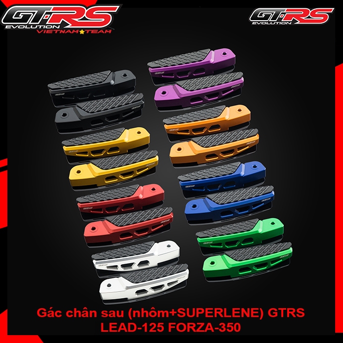[Chính hãng] Gác chân sau (nhôm+SUPERLENE) GTRS LEAD 125 FORZA350