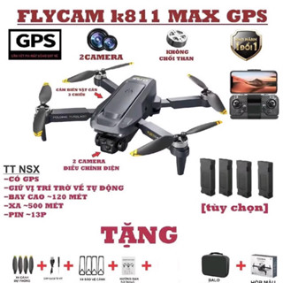   Bản 2025  Flycam K811 Max có Gps mất sóng hết pin tự quay về,động cơ không chổi than 
