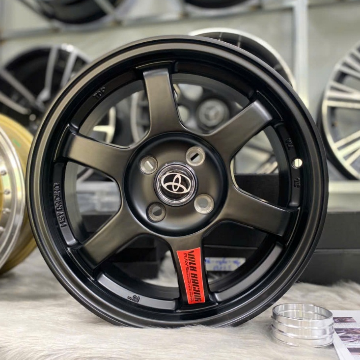 Lazang ô tô 15 inch đen mờ 4 chấu cho Toyota Vios