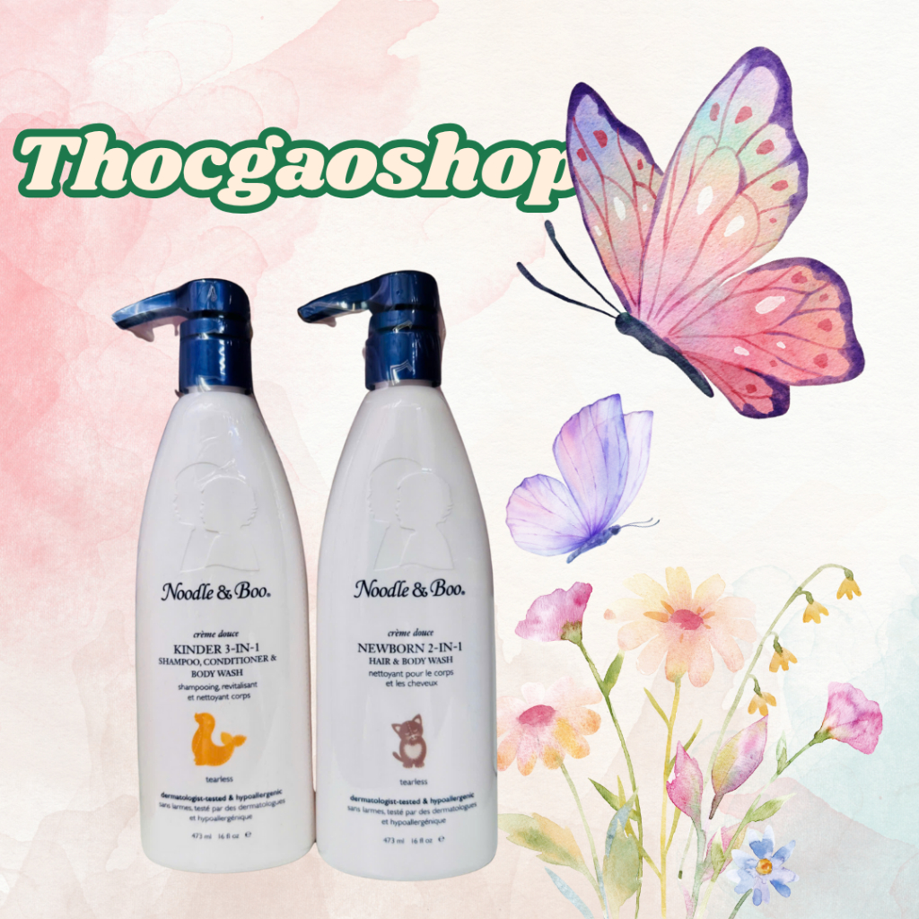   Thóc Gạo Shop 89  Sữa tắm gội và lotion Noodle and Boo 473ml hàng Mỹ dành cho bé 
