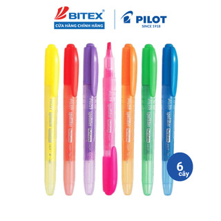 [DEAL HỜI] Combo 6 bút dạ quang PILOT Spotliter Refillable (tip vuông - 4.0 mm)/SW-SLR (12 cây/hộp)
