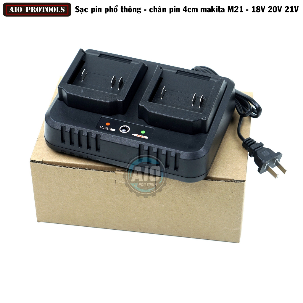 AIO.S07- Đế sạc pin phổ thông Sạc pin máy khoan Sạc pin máy bắt vít pin 10 cell Pin 15 cell 20 cell 