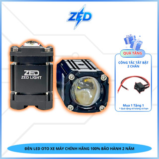 Đèn Trợ Sáng Bi Cầu Mini W2 ZEDLIGHT - Bản Mới 2025 - 2 Chế Độ 55W 9-80V ĐiệnBình Lắp Xe Máy, Xe Điện, Oto
