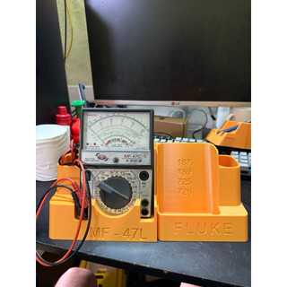 (Thiết kế theo y/c)Giá đỡ đồng hồ Fluke,Uni-T.victor ., Hioki  moden 101 287 ,289 ,87V , …..Chất liệu nhựa PETG in 3D