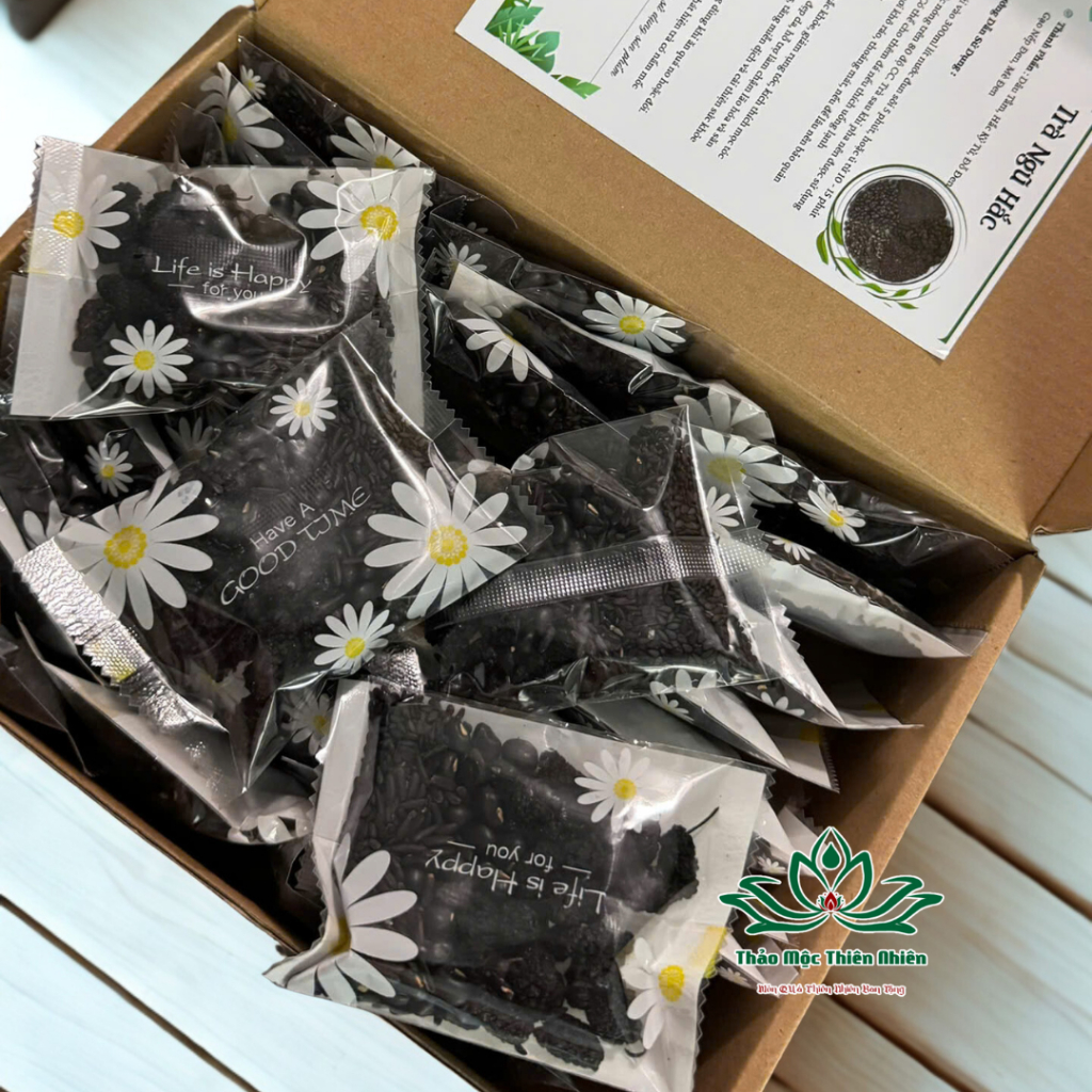 Trà Ngũ Hắc Thảo Mộc Thiên Nhiên hỗ trợ mọc tóc nhanh, giảm rụng tóc , đen tóc tự nhiên hộp 30 gói