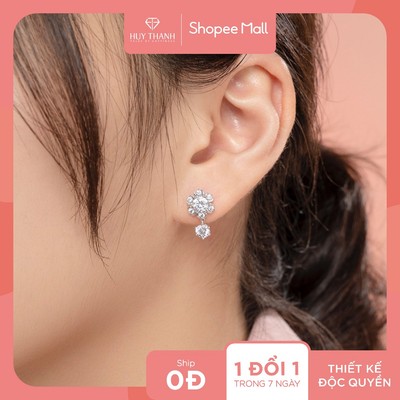 Bông Tai Nữ Vàng Tây 14K BTPTB351 Huy Thanh Jewelry