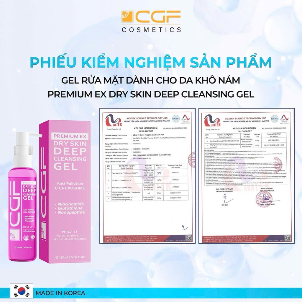 sữa rửa mặt cgf hàn quốc