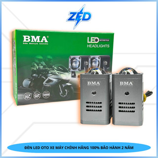 Đèn LED Trợ Sáng Bi Cầu D1 BMA - 30W Cos Vàng Pha Trắng Lắp Xe Máy, Oto 12.24V Chống Nước IP68 - BH 1 Năm