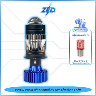 Đèn Pha LED Bi Cầu Mini F55 LASER ZEDLIGHT - 75W Trợ Pha Laser Chiếu Xa Trên 200m Chuyên Lắp Oto Xe Máy Chân H4 BH 2 Năm