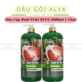  Dầu Gội Xả Bưởi Cô Đặc Yuki Plus 2000ml Chai Giảm Rụng Mọc Tóc Kiềm Dầu 