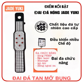  Đai Đá Nóng Hàn Quốc 135x25cm Đá Tourmaline Trắng Đèn Photon Ion Âm Hồng Ngoại Sóng PEMF 