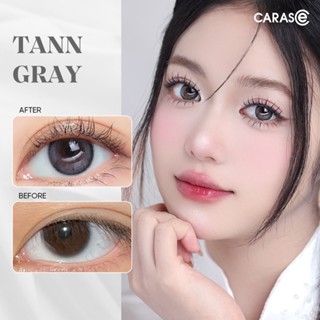 Kính áp tròng khoá ẩm 8H 3 Tháng Màu Xám Khói CARASE, Lens cận B TANN GRAY (1 bên mắt)