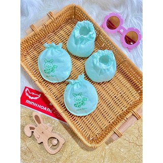 Set 5 đôi Bao Tay Chân Sơ Sinh Minh Hoàng (5 Set Bao Gồm 5 Bộ Bao Tay Và 5 Bộ Bao Chân)
