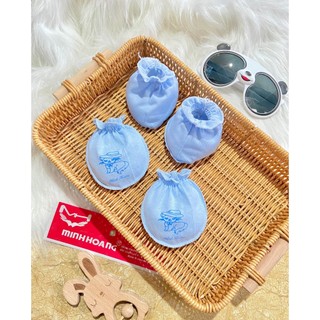 Set 5 đôi Bao Tay Chân Sơ Sinh Minh Hoàng (5 Set Bao Gồm 5 Bộ Bao Tay Và 5 Bộ Bao Chân)
