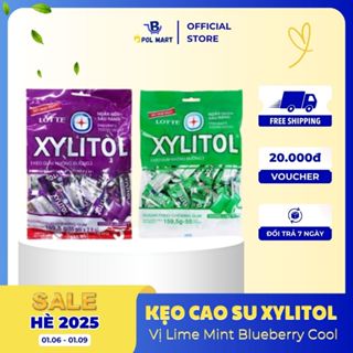 Kẹo cao su gói To Lotte Xylitol Vị Lime Mint Blueberry Cool Mint 120 Chiếc