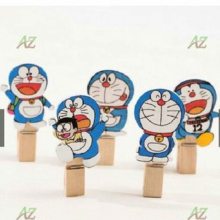 Kẹp gỗ hình kèm dây - Set 10 chiếc