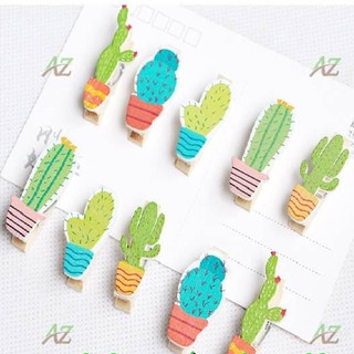 Kẹp gỗ hình kèm dây - Set 10 chiếc