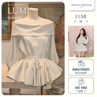 Jumpsuit Nữ Sang Chảnh Hestia Áo Trễ Vai Nữ Tiểu Thư Bản To Dáng Xòe Nhẹ Điệu Đà - Lumi Jumpsuit
