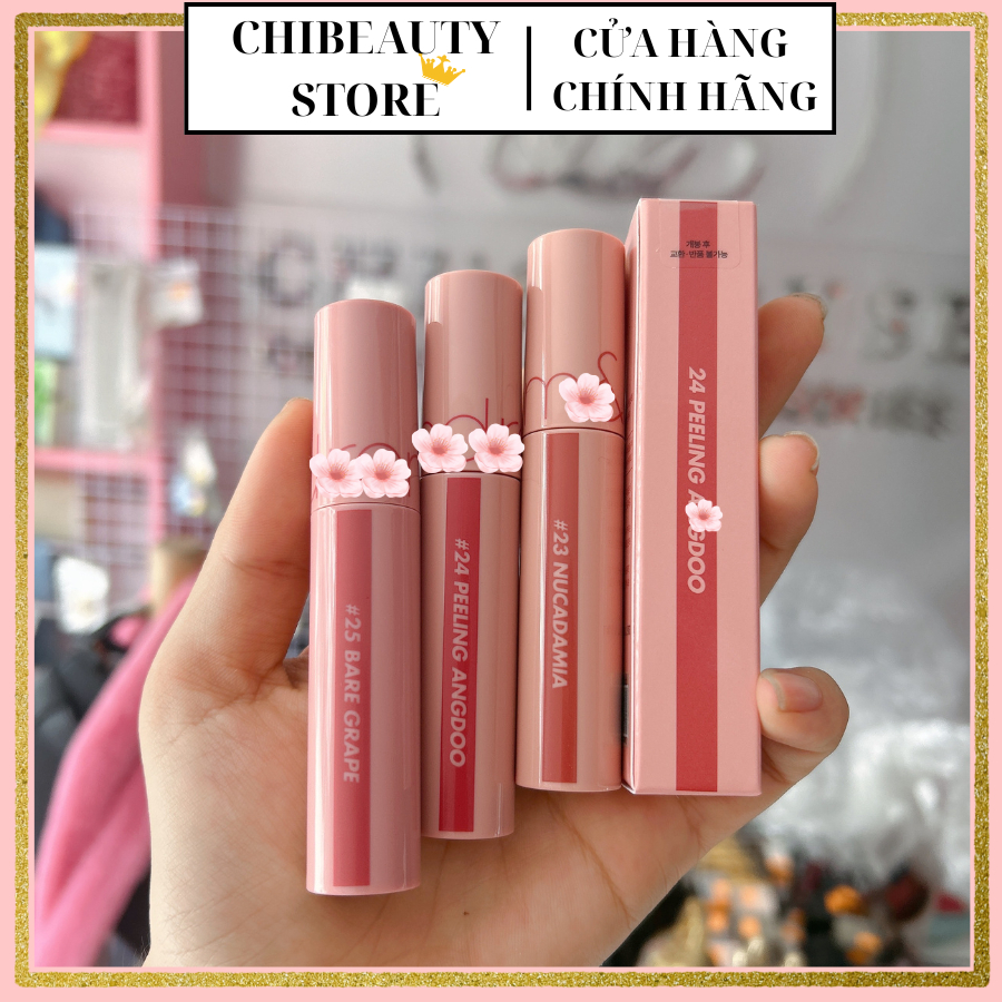 Son Romand Tint Bóng Môi Romand Juicy Lasting Tint 24 Peeling Màu Đỏ Hồng đất