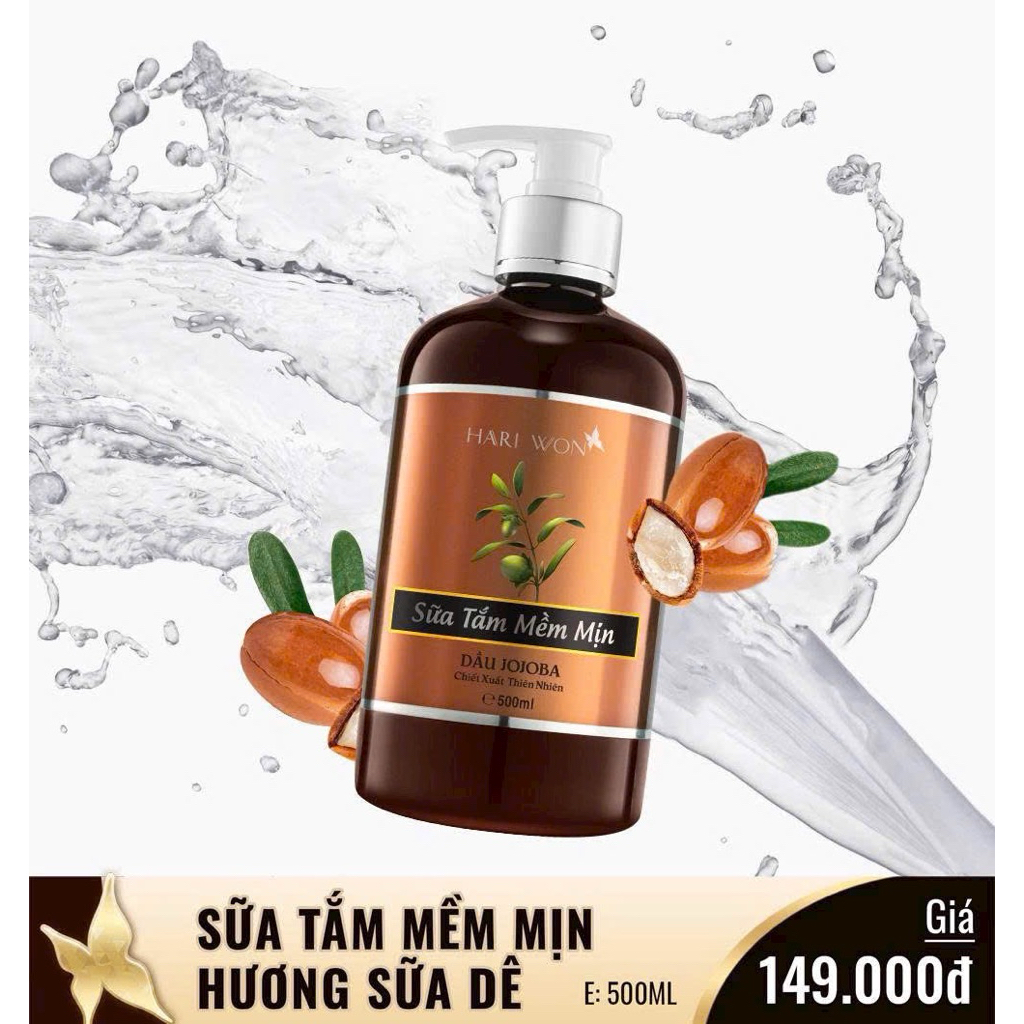 Sữa tắm jojoba HARI WON,mềm mịn da,chai 500ml