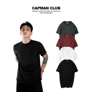 Áo thun nam trơn tay ngắn cổ tròn CAPMAN CLUB, áo phông nam basic chuẩn form Regular Fit, vải cotton dễ mặc hàng ngày