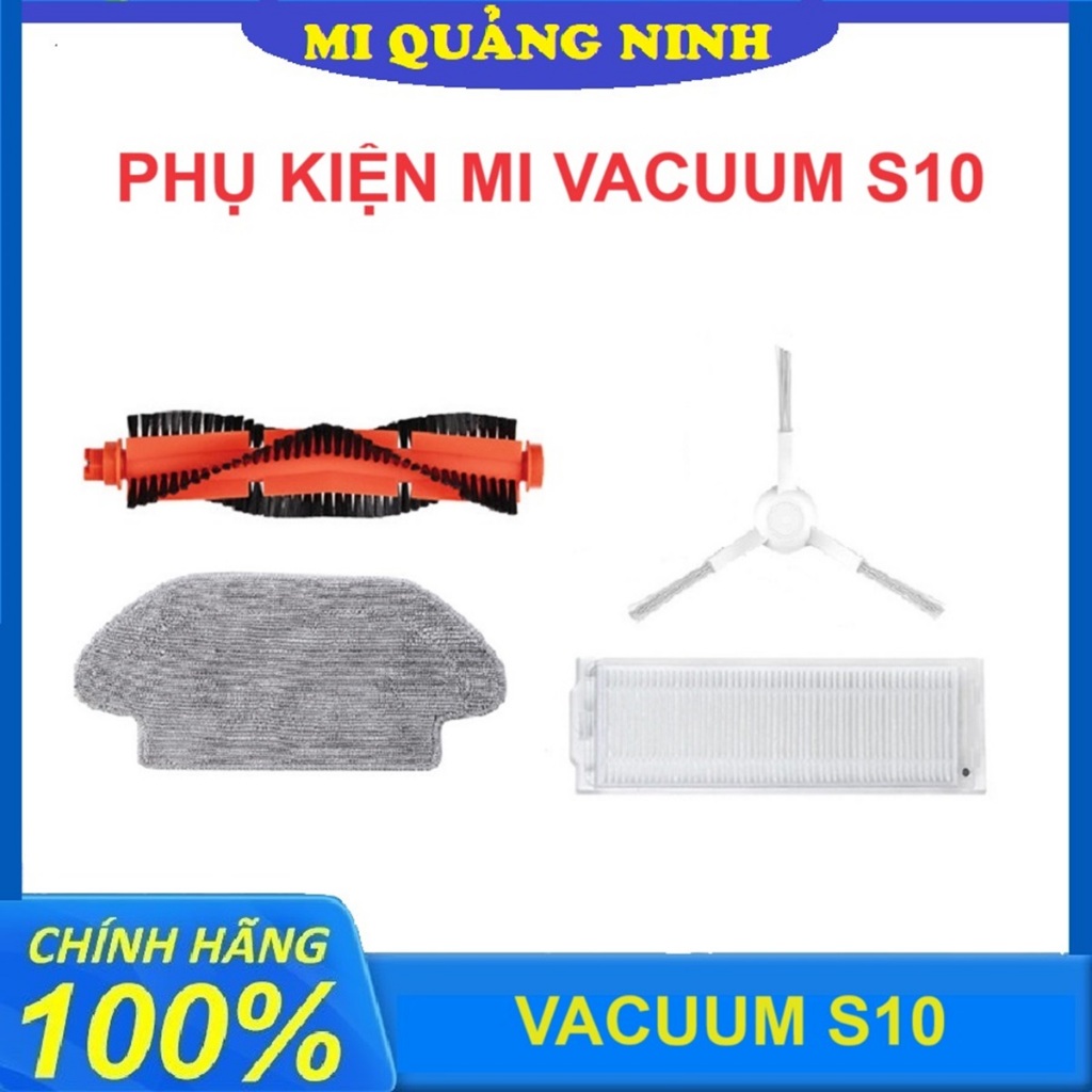 Phụ kiện Robot hút bụi Mi Vacuum S10 - Chổi chính, Lọc hepa, Chổi cạnh, Khăn lau