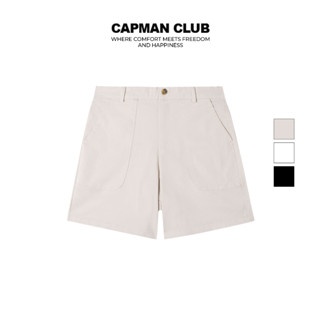 Quần short nam KAKI nhung phom rộng CAPMAN CLUB, quần đùi nam trên gối lưng đai thun co giãn, trẻ trung