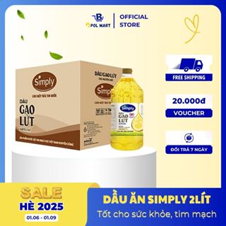 Dầu ăn các loại Simply/Simply Gạo lứt 2L tốt cho sức khỏe, tim mạch