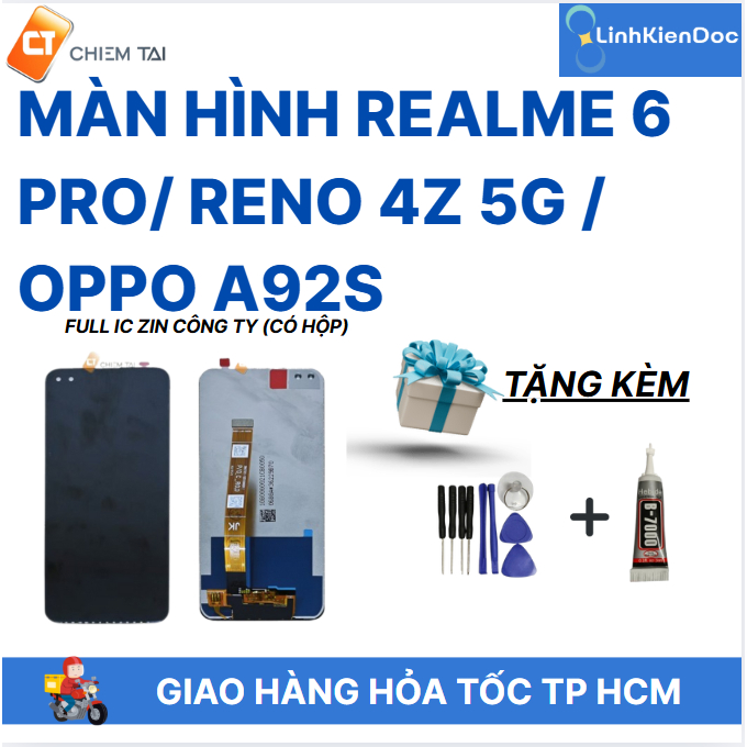 Màn hình Realme 6 Pro/ Reno 4Z 5G / Oppo A92S full IC zin công ty