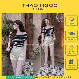 Áo len nữ trơn trễ vai tay ngắn hàng nhập! (có sẵn,hình thật) THẢO NGỌC STORE