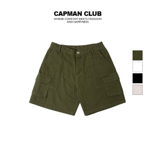 Quần short nam kaki TÚI HỘP phom rộng trên gối CAPMAN CLUB, quần đùi nam trẻ trung thoải mái dễ mặc