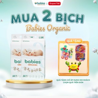  Combo 2 Bịch Bỉm Dán  Bỉm Quần Babies Organic Thương Hiệu Việt Mềm Mịn Thấm Hút 1400ml Đủ Size NB S M L XL 2XL 3XL 