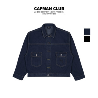 Áo khoác jean nam DOL phom Boxy rộng CAPMAN CLUB, áo khoác denim cho nam trẻ trung