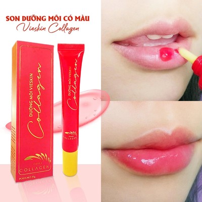 Son Dưỡng Môi Vieskin Collagen Hồng Môi, Căng Mọng Tức Thì,Chống Lão Hóa Môi, Tuýp lớn 20g