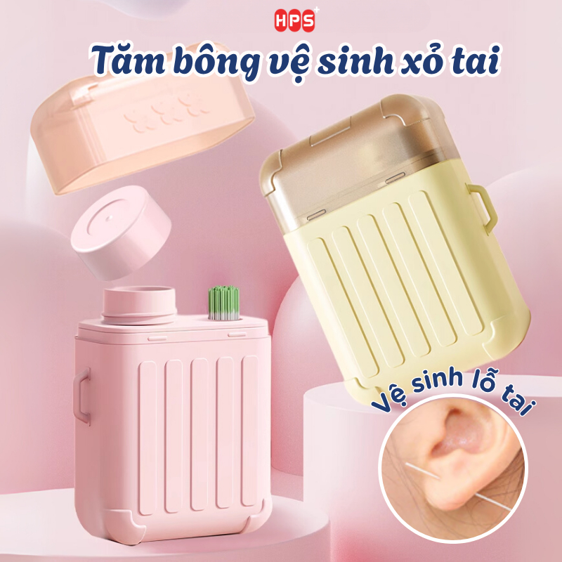 Hộp 240 dây vệ sinh lỗ xỏ khuyên tai hương bạc hà và hoa hồng HPS, Que vệ sinh lỗ tai Khử mùi, chống
