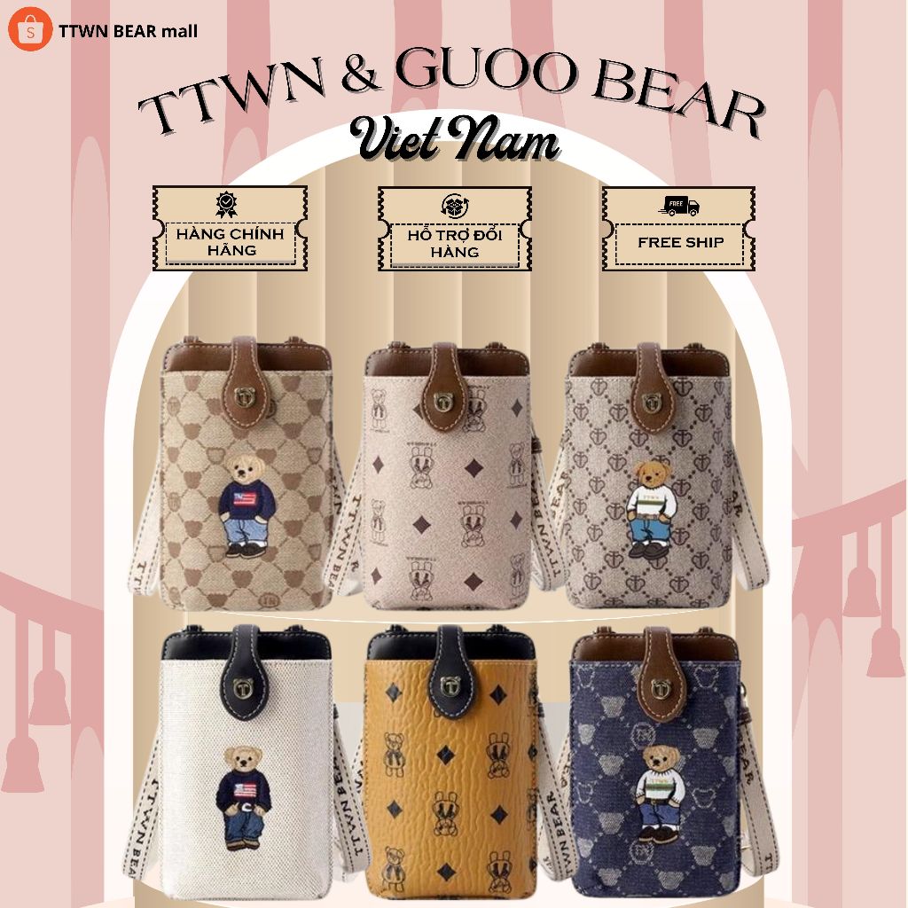 [ SHIP HOẢ TỐC DANANG ] Túi xách nữ thời trang túi ví Phonebag GUOO BEAR TT2349