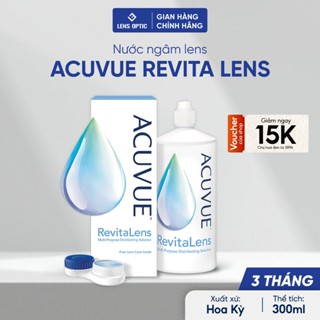  Nước ngâm rửa kính áp tròng Acuvue RevitaLens 300ml dung dịch vệ sinh và bảo quản lens Lens Optic 