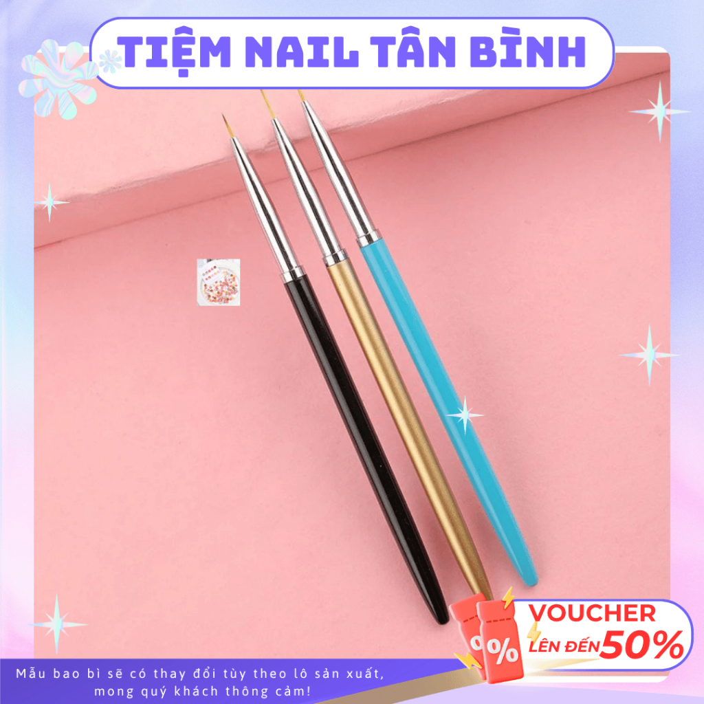 Bộ Cọ Nét 3 Cây Cán Gỗ [ SIÊU RẺ ] TÂN BÌNH NAIL
