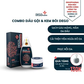 Combo dầu gội & kem bôi da Dego (dầu gội 80ml + kem bôi 30g/ 2 kem bôi 15g)