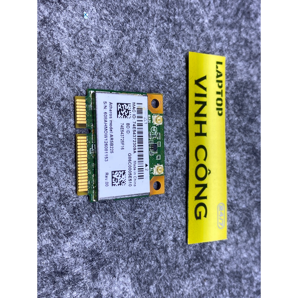 Card wifi cho laptop Toshiba L840 model AR5B225 hàng tháo máy