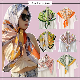 Khăn Lụa Vuông Unisex, Khăn Quàng Cổ Lụa Hoạ Tiết Basic Thanh Lịch Đa Dạng Mẫu Xuân Hè - Chất Chiffon -90x90cm- Mã K903