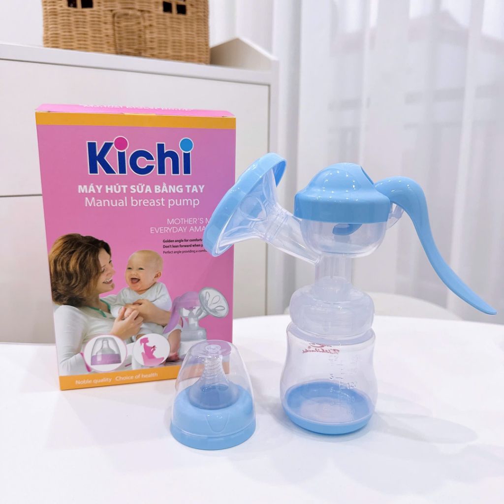 Máy hút sữa cầm tay Kichi hút được nhiều sữa, an toàn cho mẹ và bé