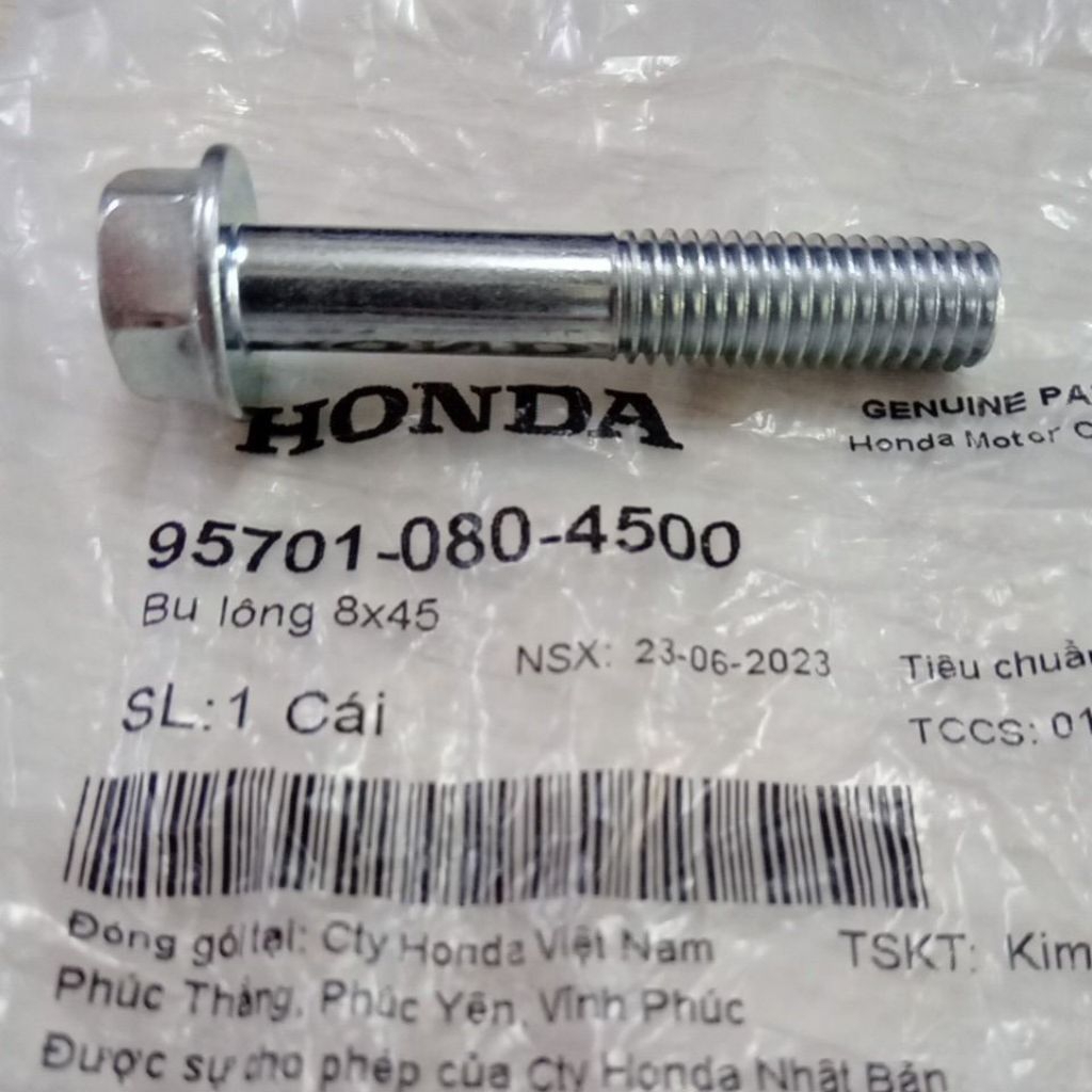 Bu lông 10x45-958011004500 (Bắt Phuộc Trước) HonDa Chính Hãng