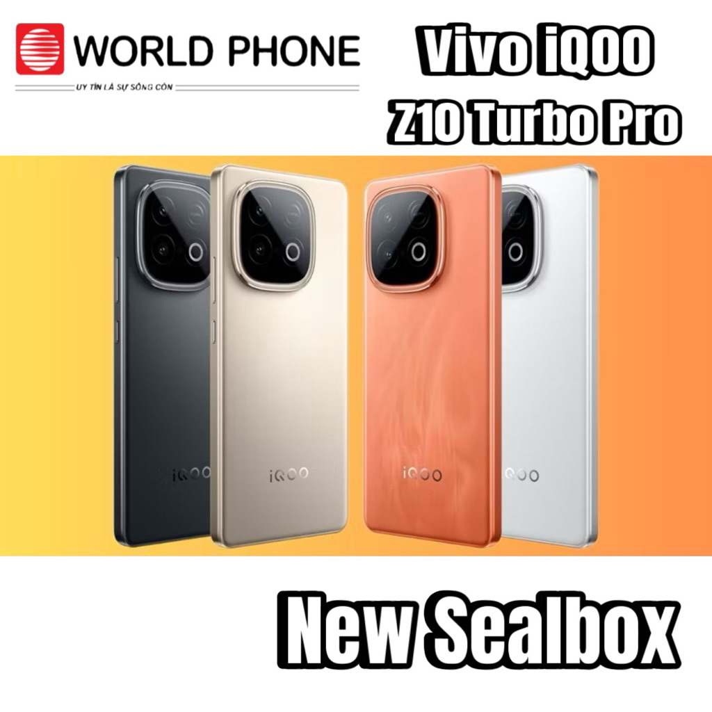  Điện thoại Vivo iQOO Z10 Turbo Pro Brandnew Sealbox bản nội địa mới nhất 2025 chip 8s gen 4 mạnh mẽ 