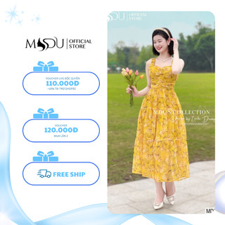 Váy Tiểu Thư MDU3051 Họa Tiết Hoa Hồng Cổ Điển Dáng Váy Xòe Nhẹ Nhàng Từ MDU