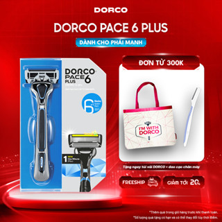 Dao Cạo Râu Hàn Quốc 6 Lưỡi DORCO PACE 6 PLUS - SXA5001-PT - Hộp 1 Cán Dao và 1 Đầu Cạo